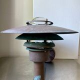 Pair large classic danish mcm outdoor wall lamps in  copper