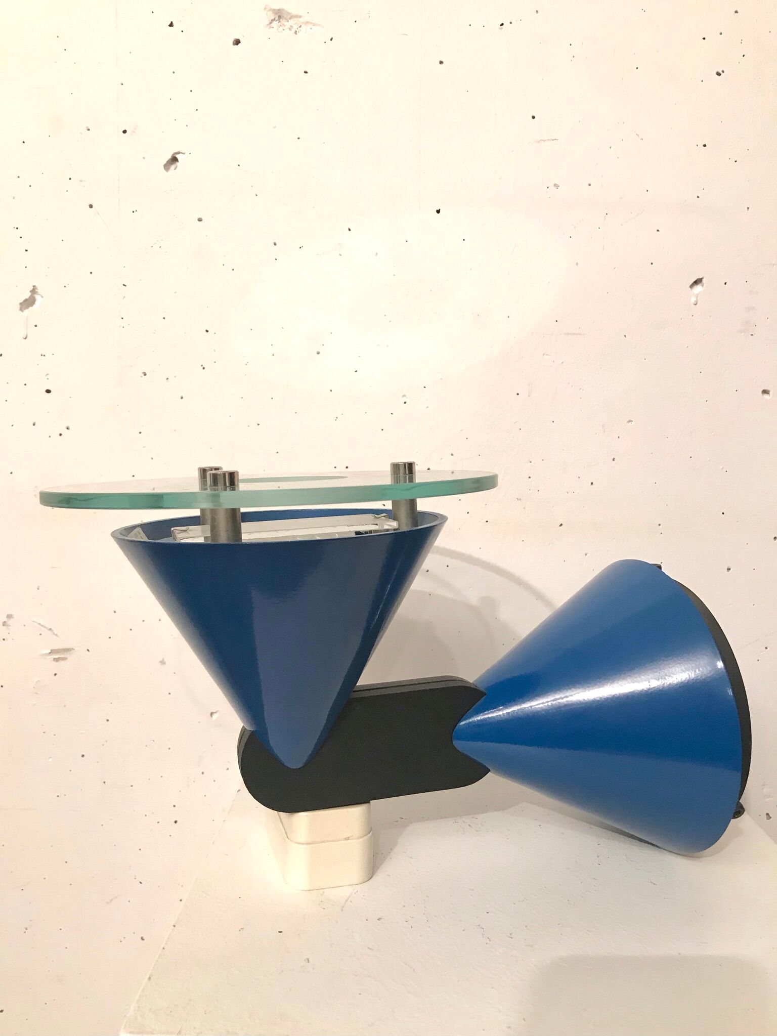 Applique postmoderne verre lumière, 1990