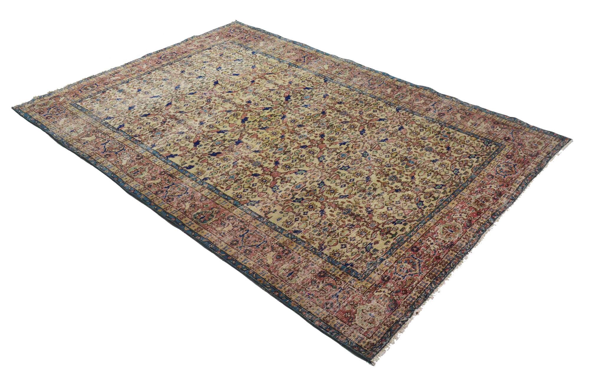 One-of-a-Kind Turkish Handwoven Vintage Rug - Timeless Vintage Elegance 292x 203 cm