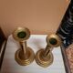 Pair of golden candle holders