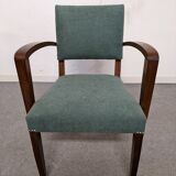 Pair of art deco style bridge armchairs