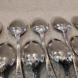 12 silver-plated metal teaspoons by silversmith Francois Frionnet Florian