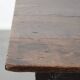 Antique English oak side table from the 18th century with bobbin legs