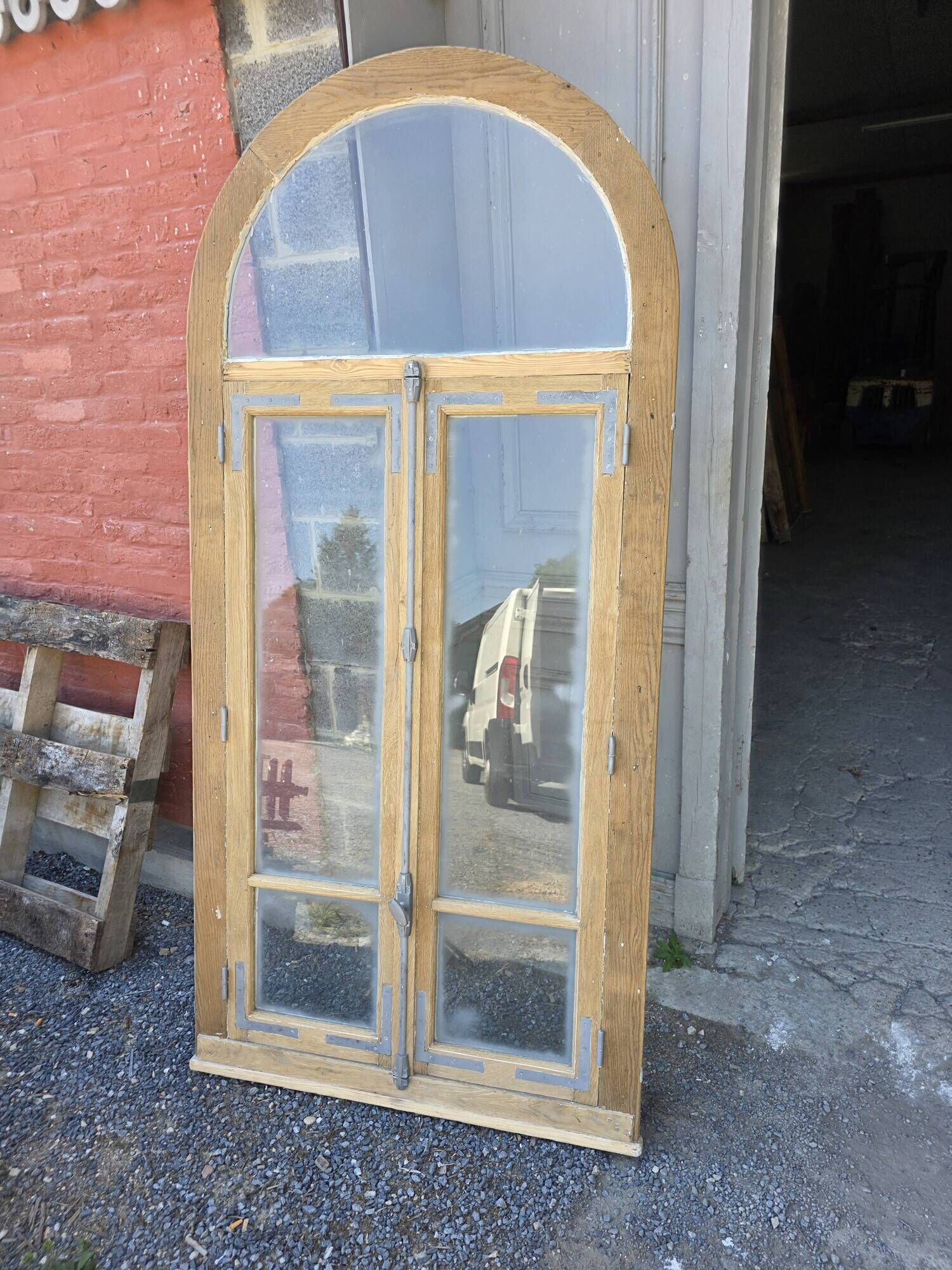 Old window in solid oak