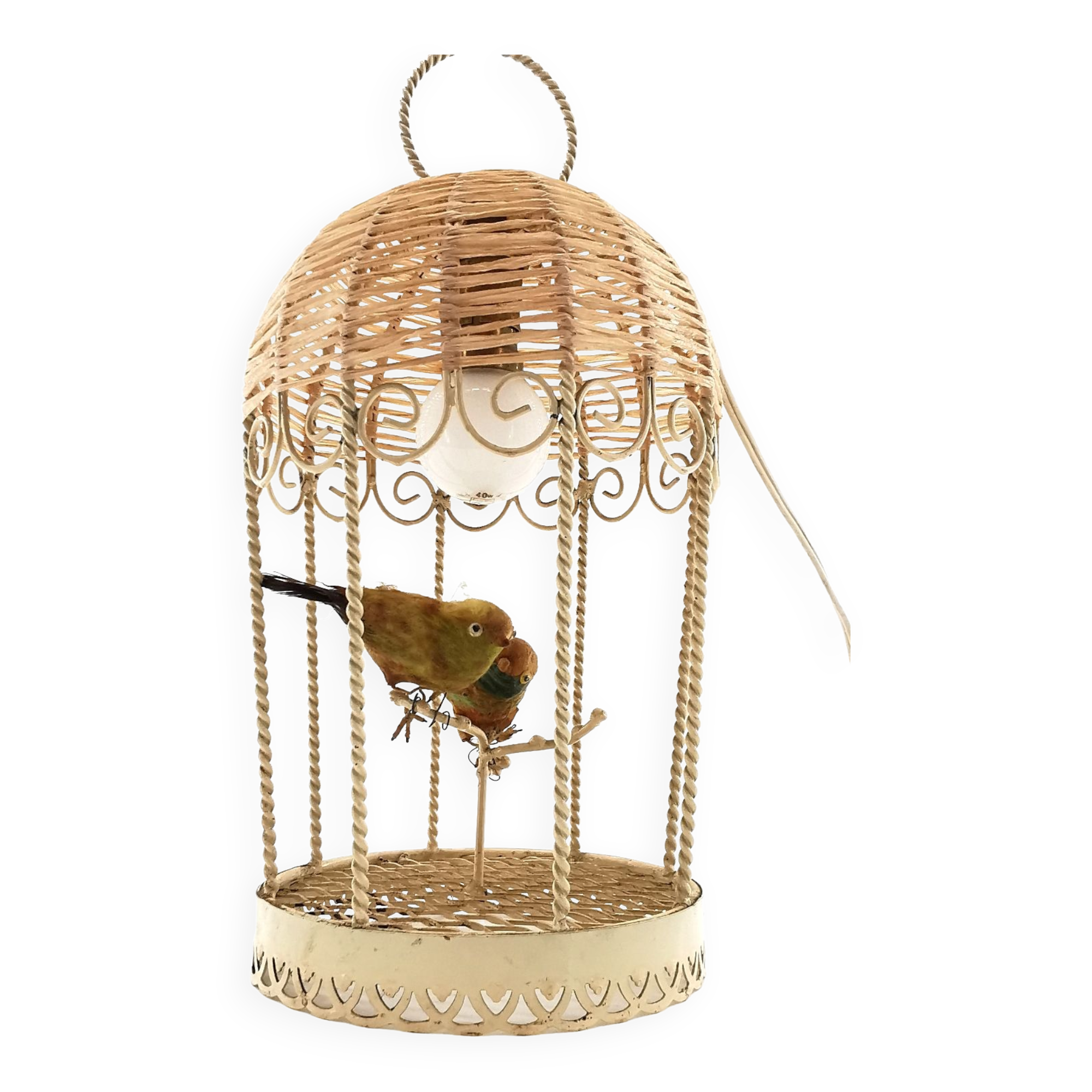 Vintage bird cage lamp 70's