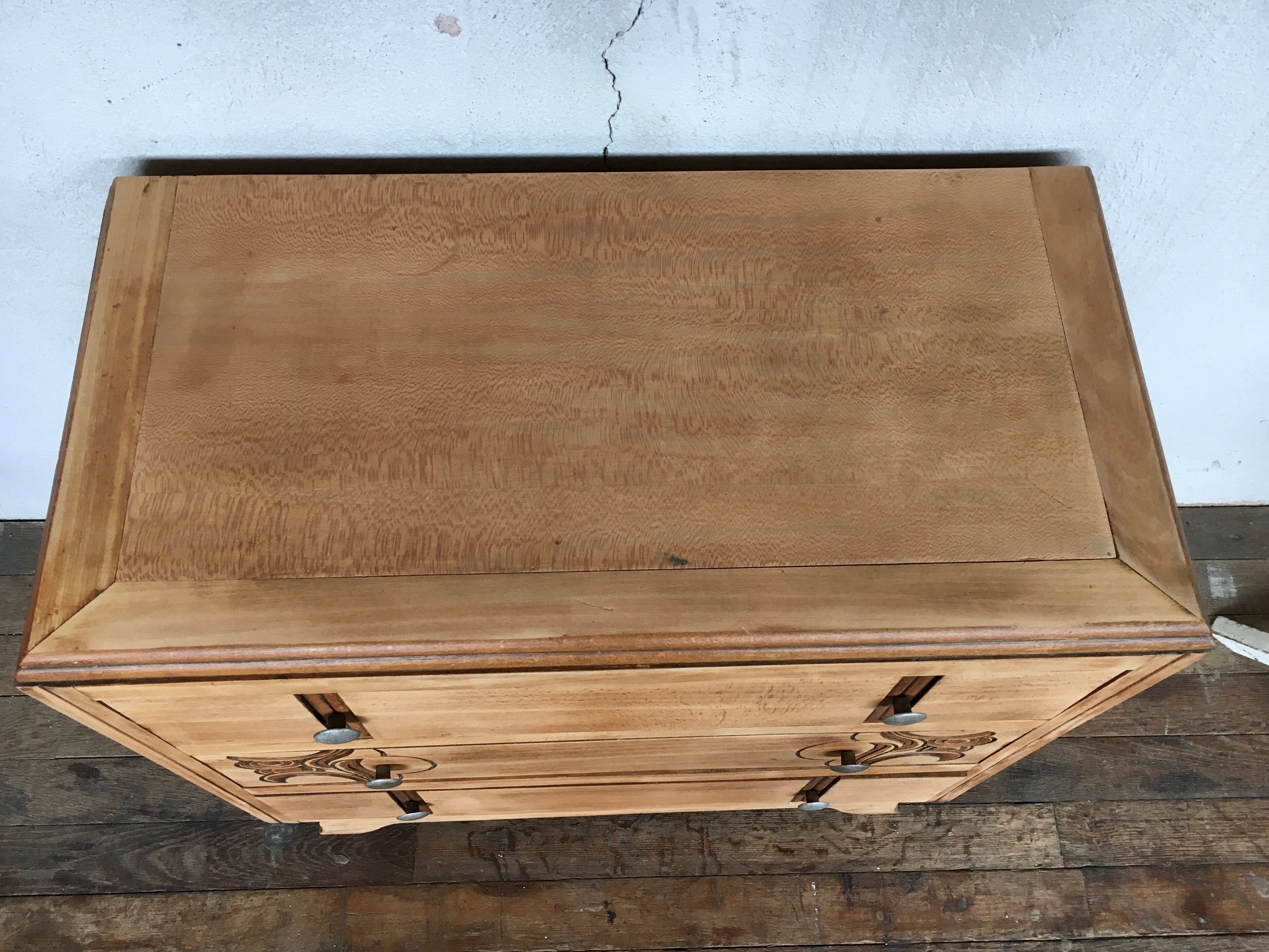 Commode Artdeco 1950 vintage pieds compas