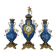 Garniture de cheminée Napoléon III en faïence Villeroy & Boch Mettlach