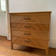 Scandinavian 4-drawer commode with vintage compass legs