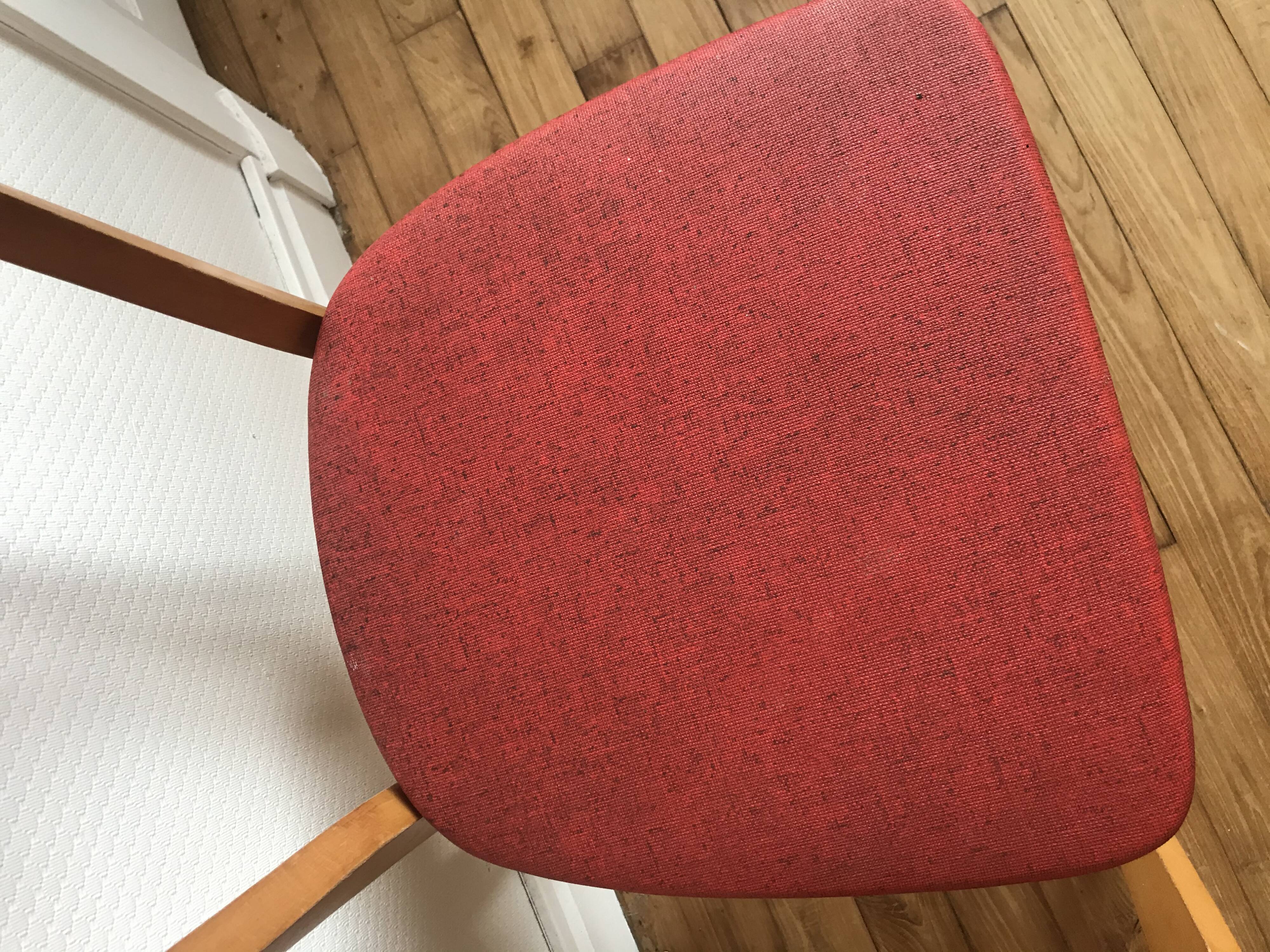 Series of red chairs