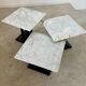 Italian design nesting marble coffee table set from the 70s vintage