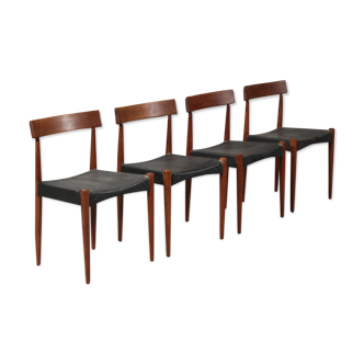 4 Chaises de salle à manger en teck Arne Hovmand Olsen