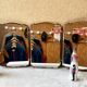 Miroir triptyque biseauté vintage art déco bauhaus années 30/40