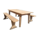 Farm table and its 2 benches