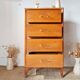 Commode vintage années 50 en bois – 4 tiroirs – pieds compas
