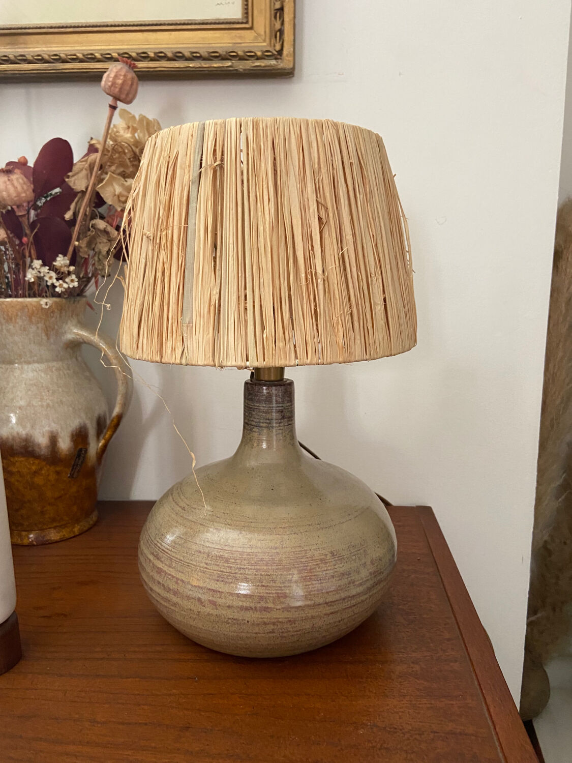 Ceramic lamp by Jean Pierre Gasnier vintage