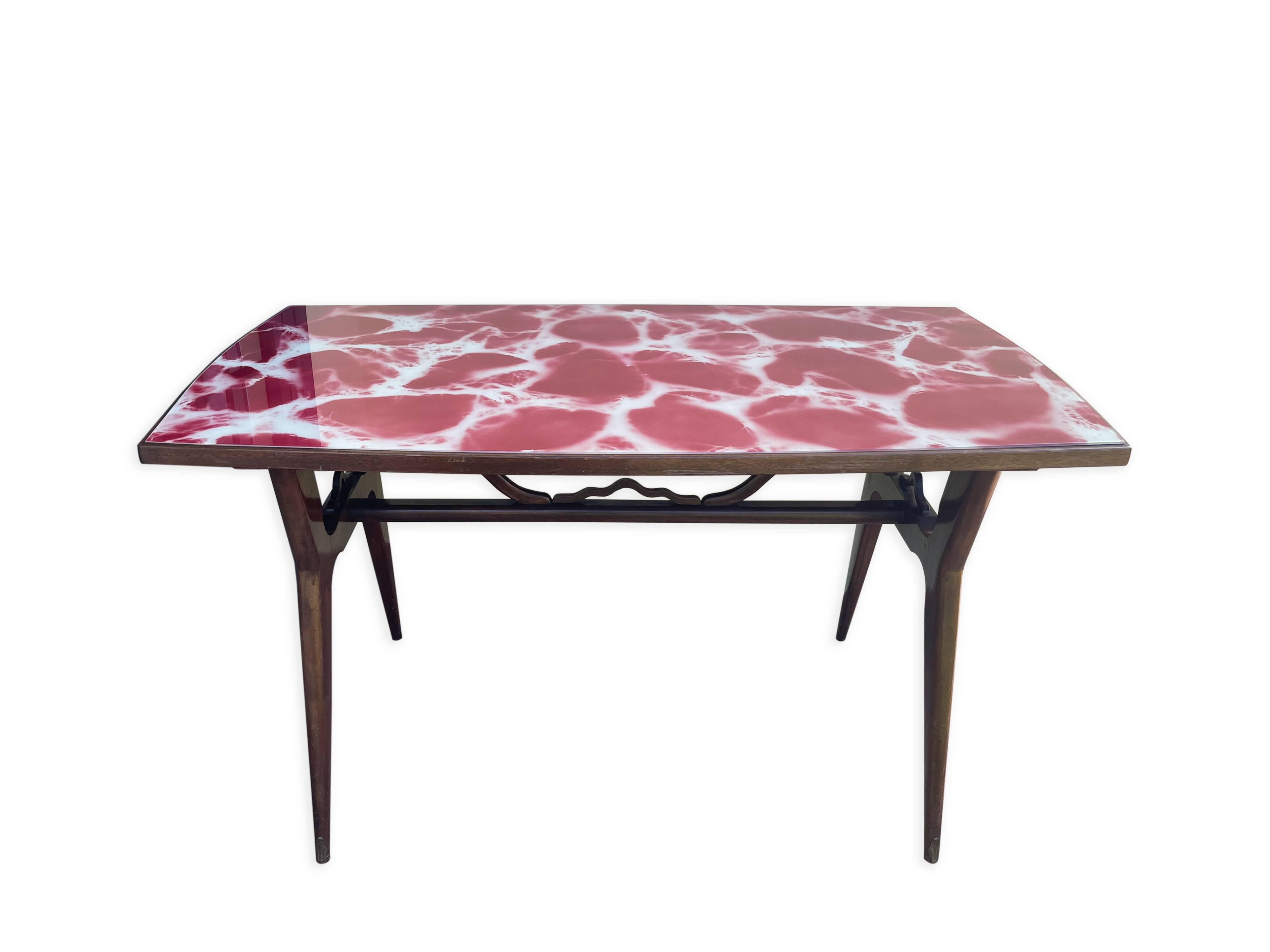 Table à manger italienne vintage du milieu du 20ème siècle