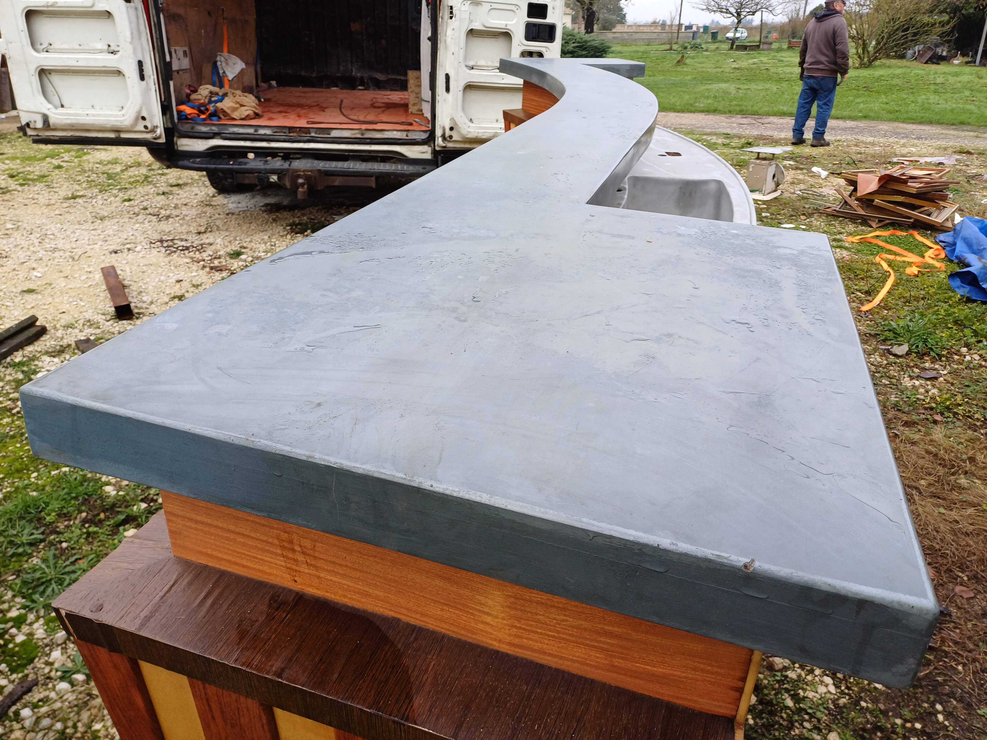 Mr. Bazin's bar counter in Limoges
