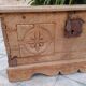 Very old solid oak chest Folk Art of Queyras