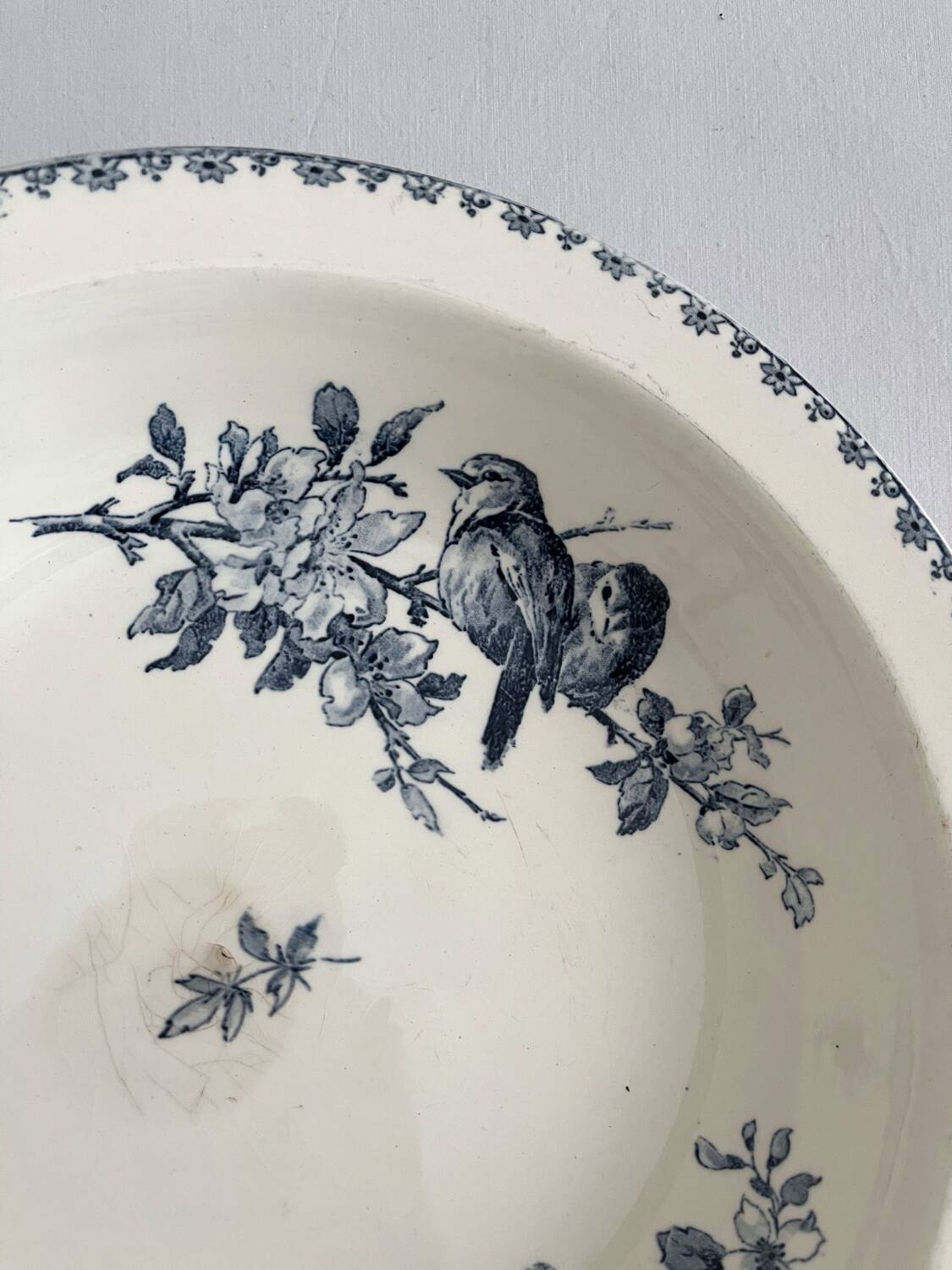 Plat creux saladier en terre de fer « Favori » Sarreguemines