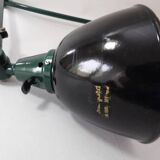 Vintage Midgard Bauhaus DDR Design lamp with enamelled shade