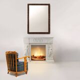 French Carrara marble fire place with Adam and Eve decoration