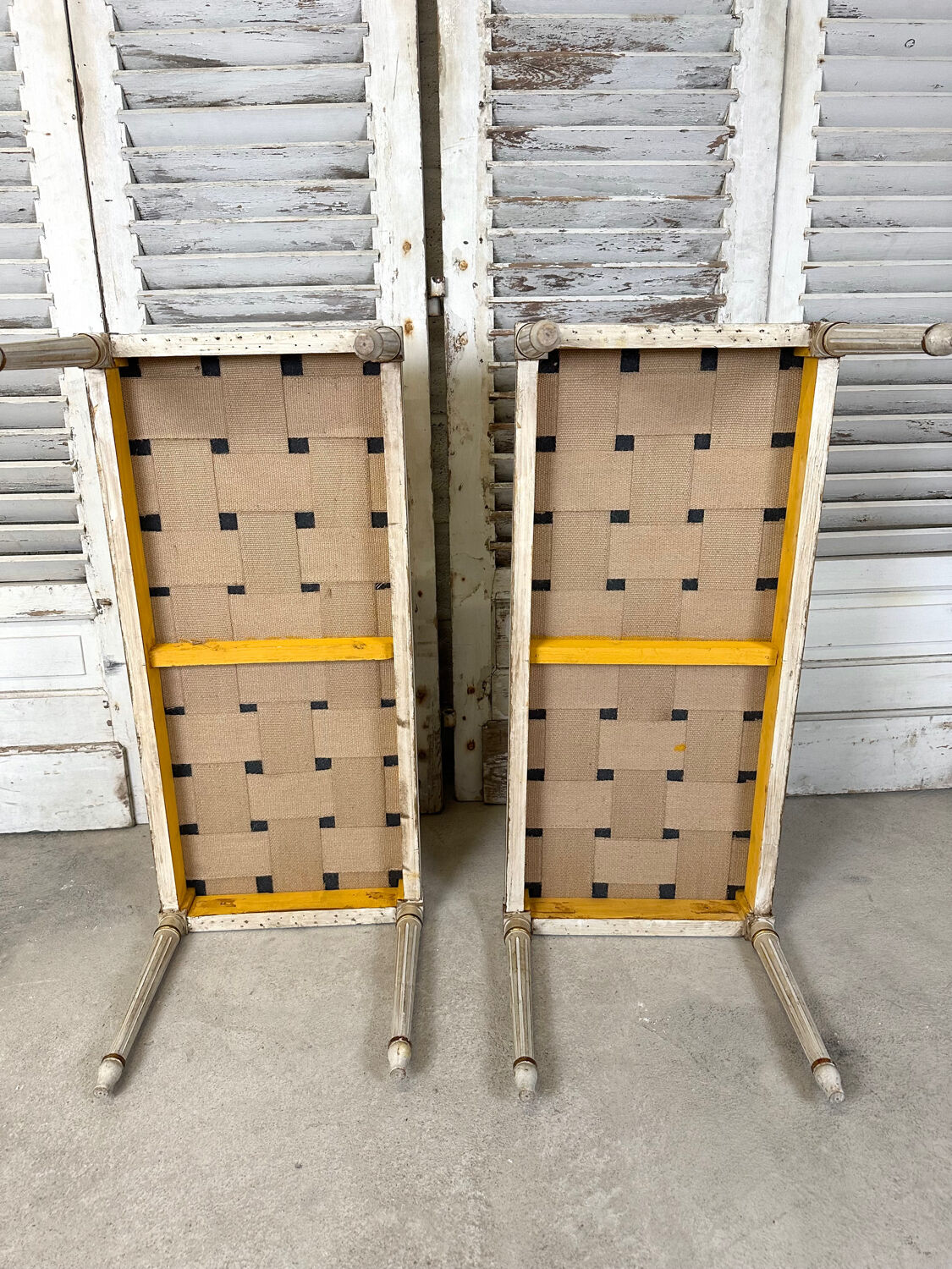 Pair of Louis XVI style benches