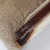 Set early Empire solid mahogany wood and sheepskin armchairs, 1820s