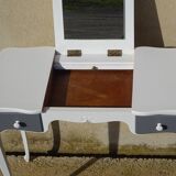 Small white and grey wooden dressing table