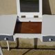 Small white and grey wooden dressing table