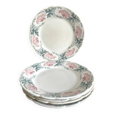 Keller and Guerin Luneville iron earth dessert plates, Rolan model