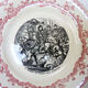 11 old plates hb choisy le roi in earthenware: joan of arc