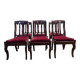 Set of 6 Restoration period chairs in mahogany and threads