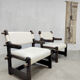 2 midcentury armchairs sculptural nature