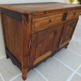 Antique sideboard from the end of the 19th century, 2 doors, 2 drawers, shelf in its patina