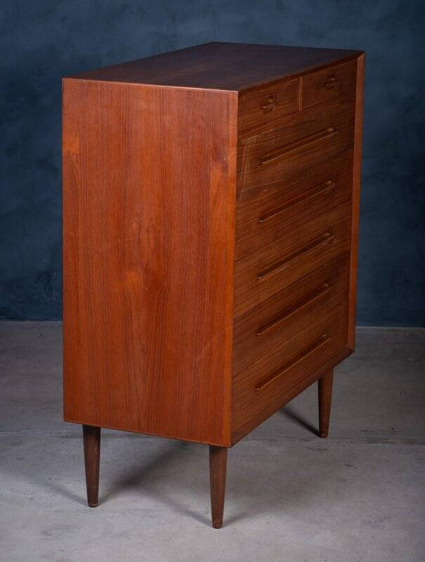 Teak 7-Drawer Chest attributed to Ejvind A. Johansson, 1960s