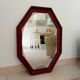 Miroir octogonale art déco en bois massif
