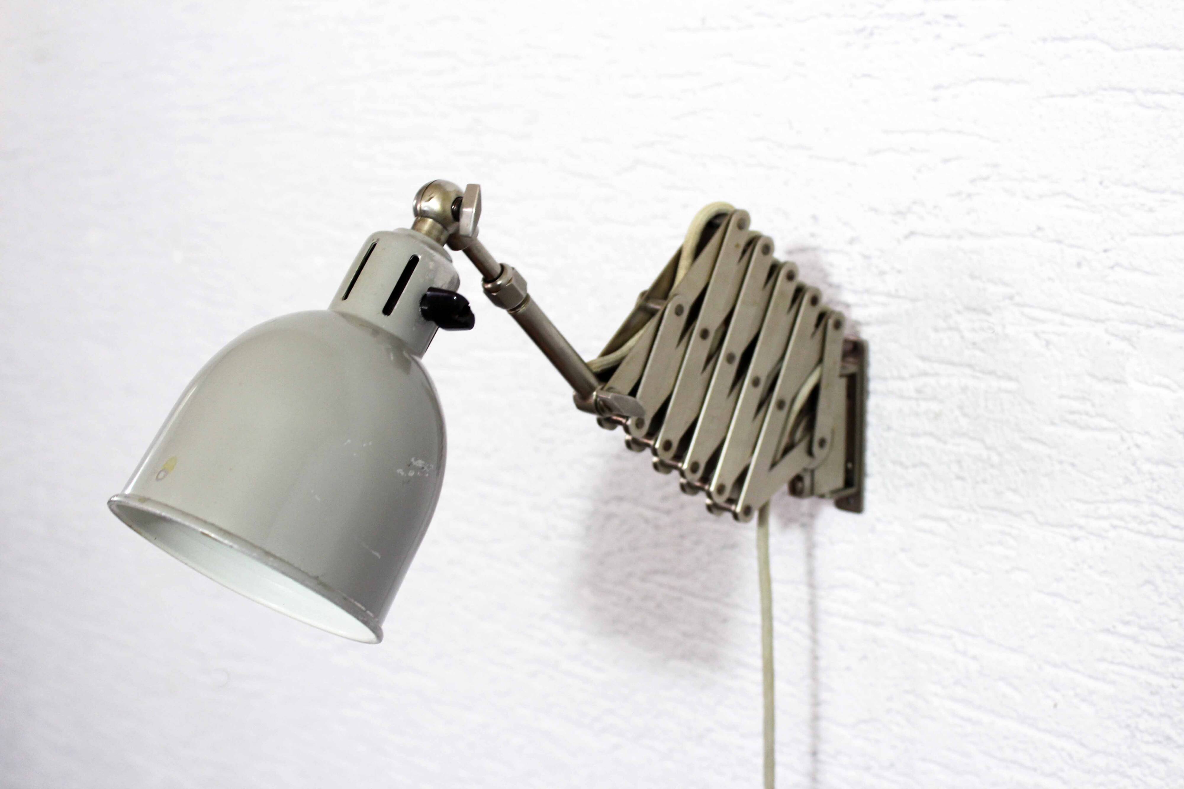Bauhaus wall lamp by Alfred Müller, Switzerland 1930