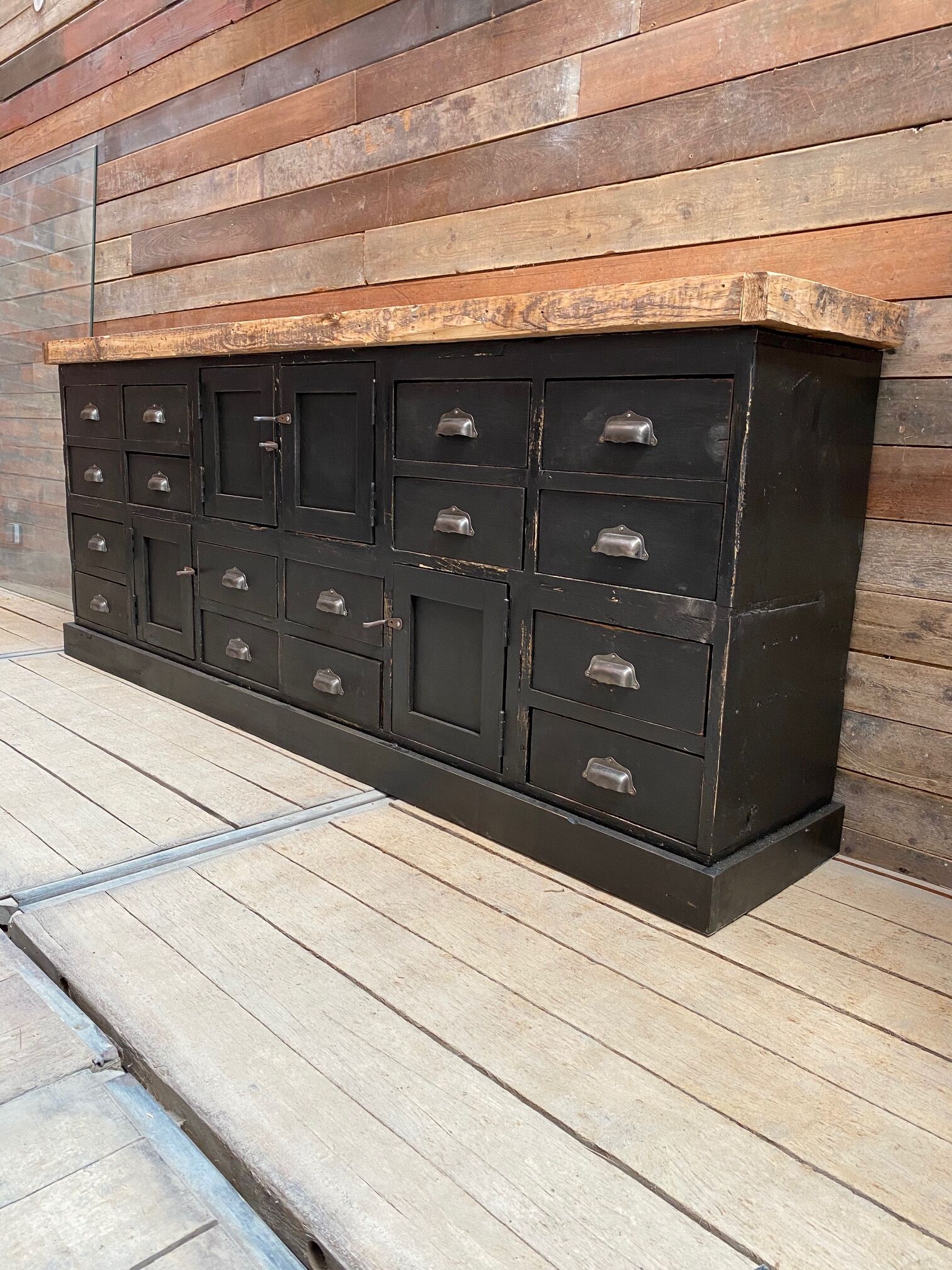Patinated trade furniture