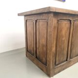 Solid oak trade counter, six drawers, France, circa 1920.