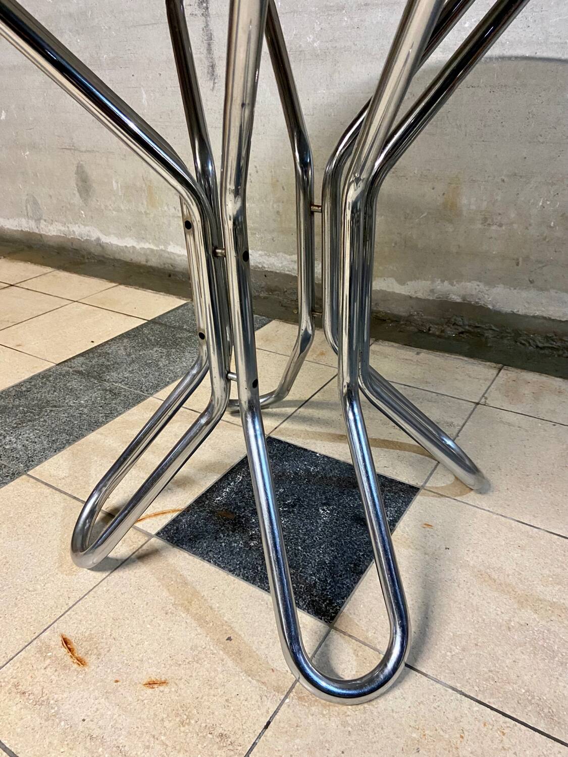 Vintage smoked glass table