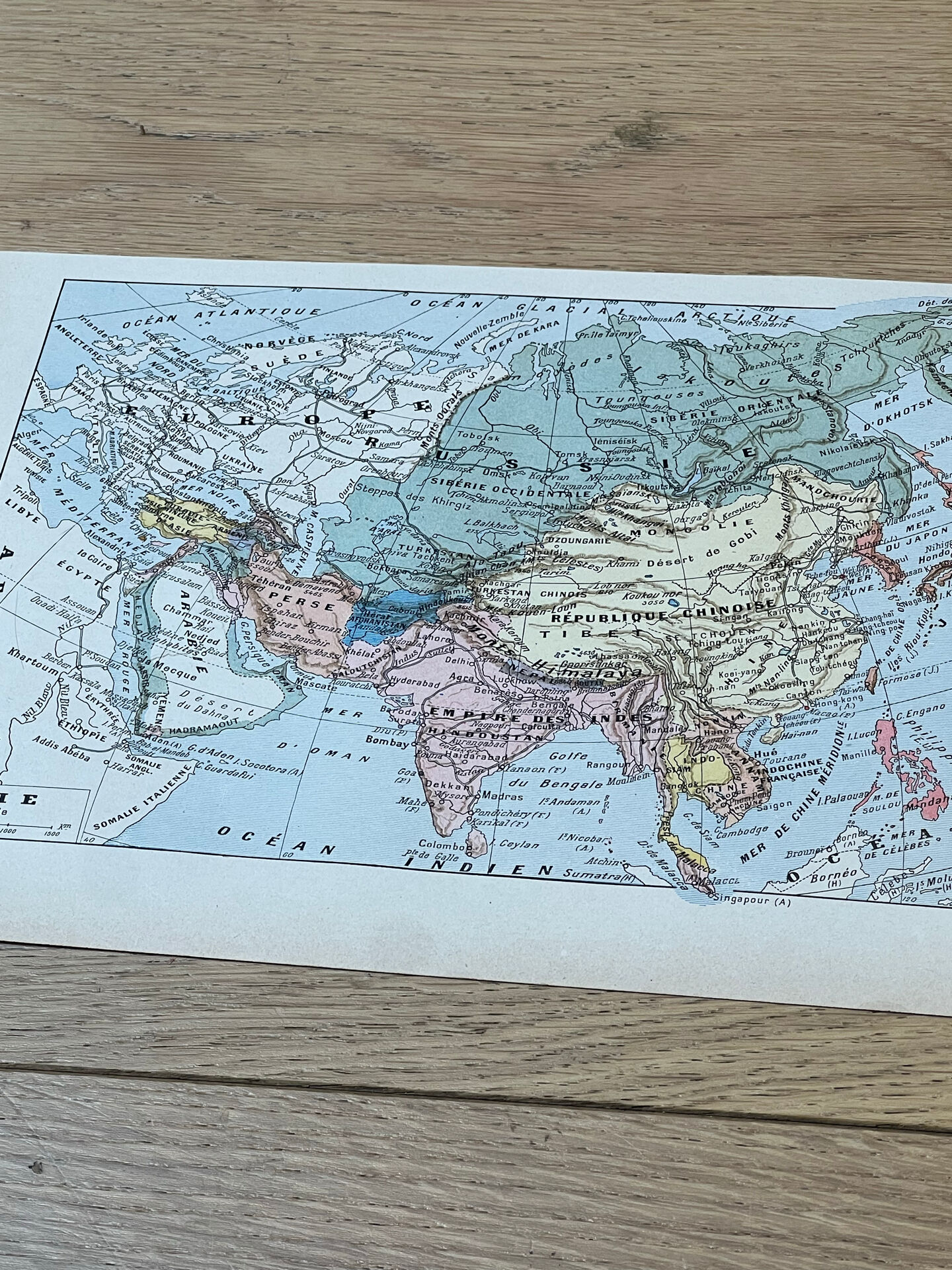 Map of Asia - 20x29cm