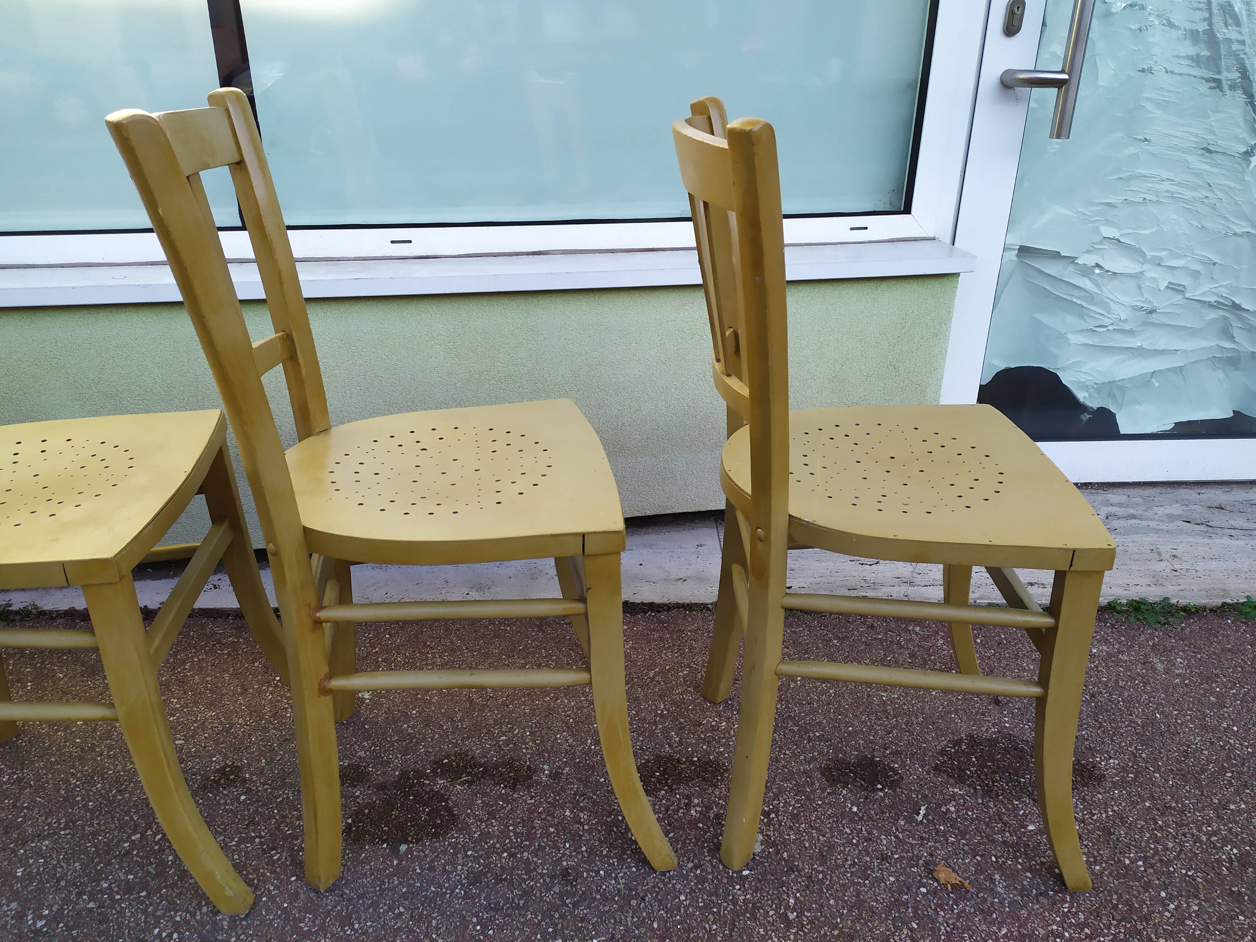 Lot de 4 chaise de bistrot Luterma - repeintes