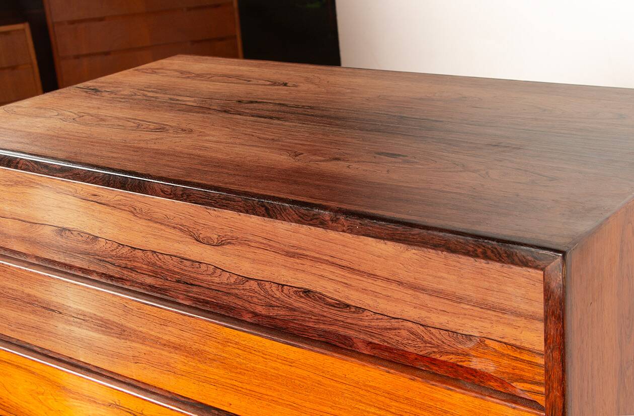 Large Danish chest of drawers in rosewood by Svend Langkilde from the 1960s.