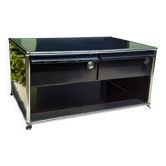 Meuble USM Haller Noir – Table de chevet / Meuble TV / table basse