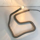 Table lamp snake minimalist flexible tube cobra chromed metal