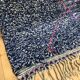 Moroccan Berber carpet Beni Ouarain intense blue with pink diamonds 3.06x2,16m