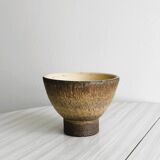Petite coupe vintage en grès rustique émaillé