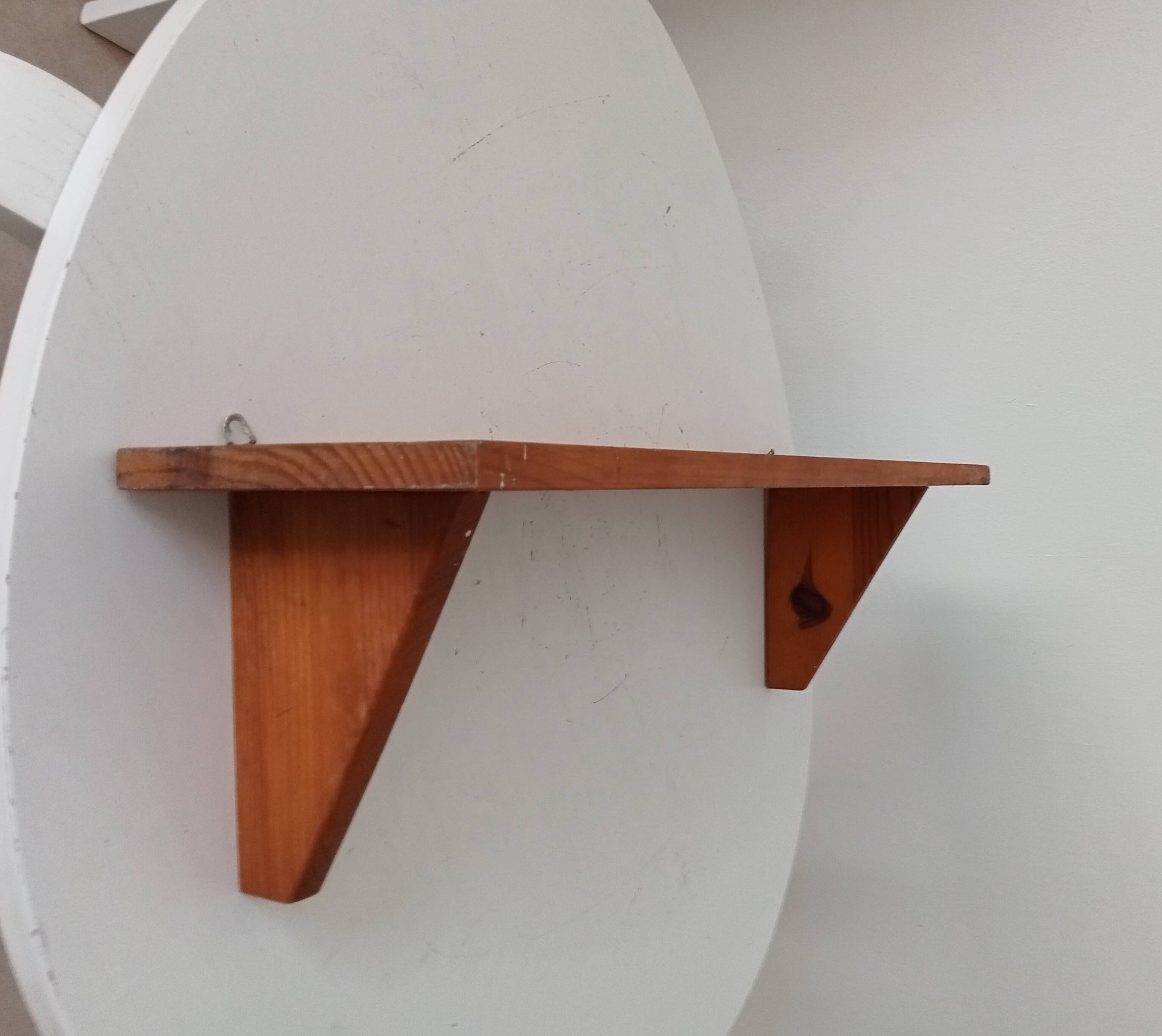 Vintage wooden wall shelf