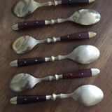 Mocha spoons made of brass and wood