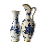 Vases en porcelaine Bavaria dorés à l ‘or fin